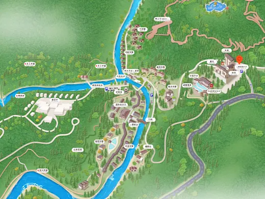 道县结合景区手绘地图智慧导览和720全景技术，可以让景区更加“动”起来，为游客提供更加身临其境的导览体验。